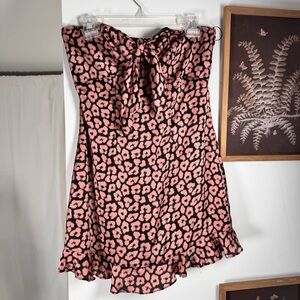 Satin Strapless  Dress with Bow (S)